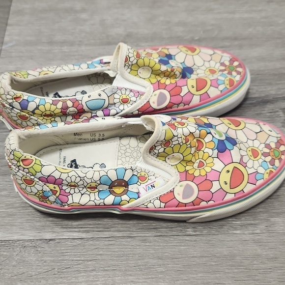 Vans Takashi Murakami Rare Takashipom  Floral Slip-On Sneakers Womens 5 Mens 3.5 - Picture 4 of 9